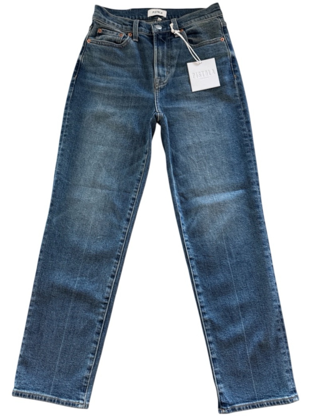 pistola Charlie High Rise Classic Straight Jeans- Agust Size 25